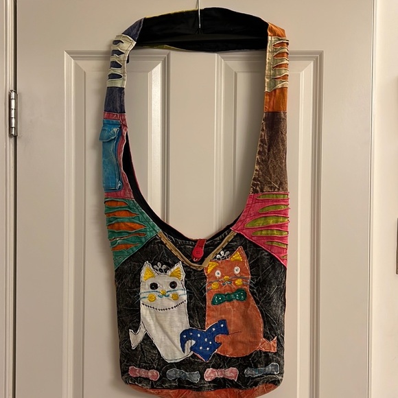 Hippie style crossbody bag - Picture 1 of 9